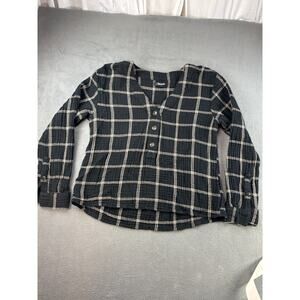 MADEWELL small Lightspun Evert Top in
Windowpane‎ NC804
